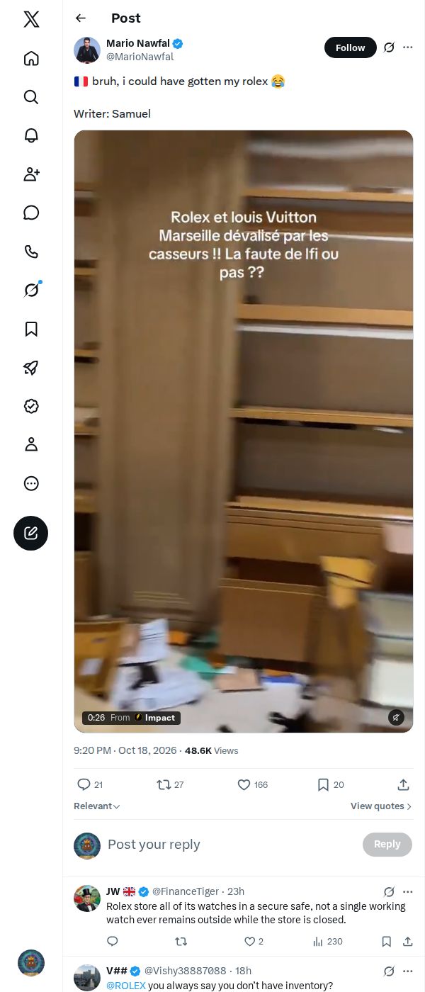 Snapshot 2 of @MarioNawfal's post from 2026-10-18