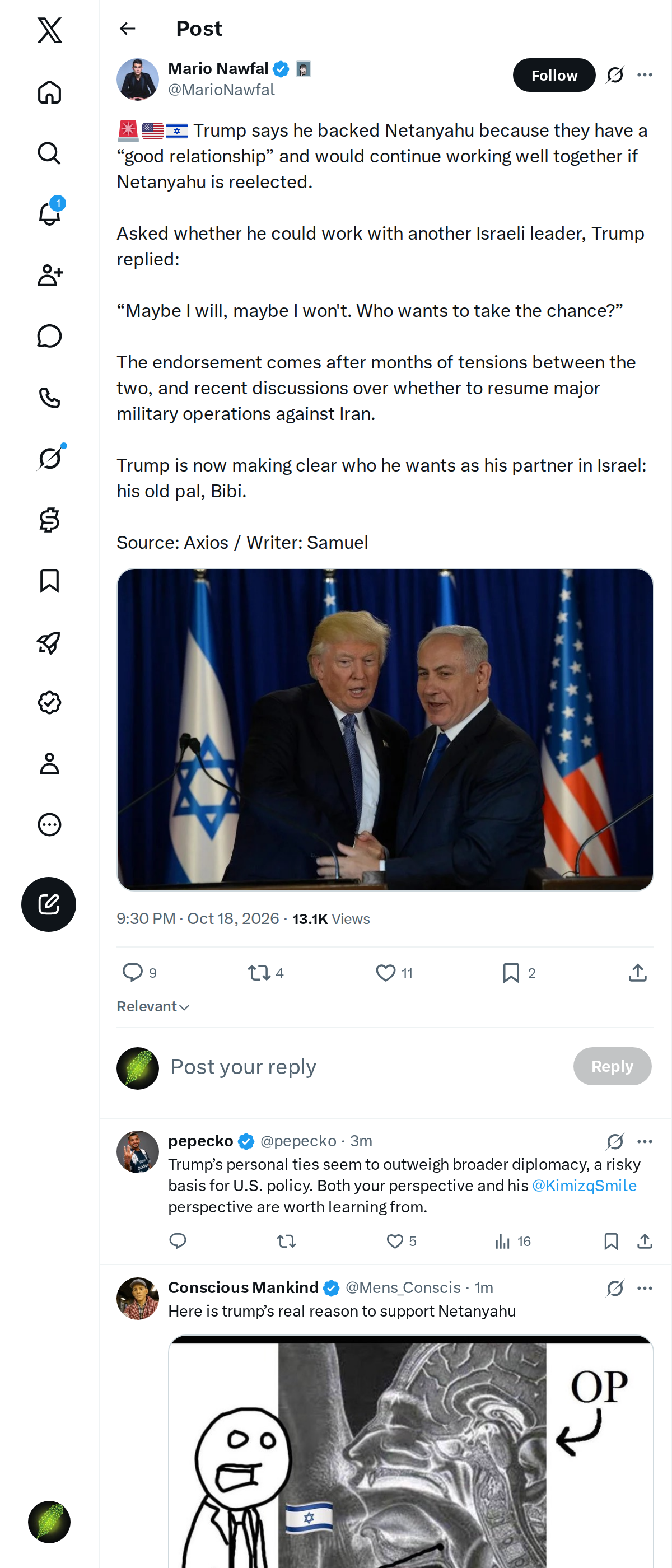 Snapshot 1 of @MarioNawfal's post from 2026-10-18