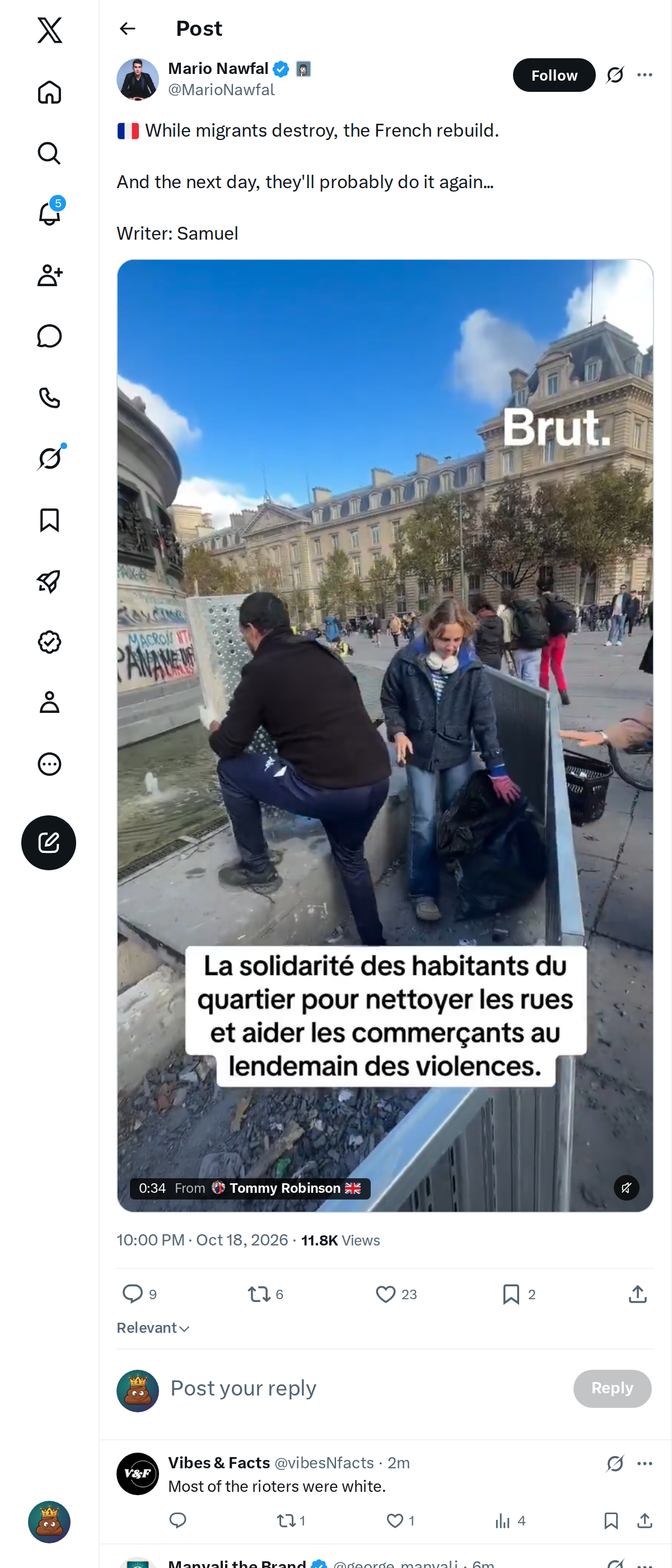 Snapshot 1 of @MarioNawfal's post from 2026-10-18