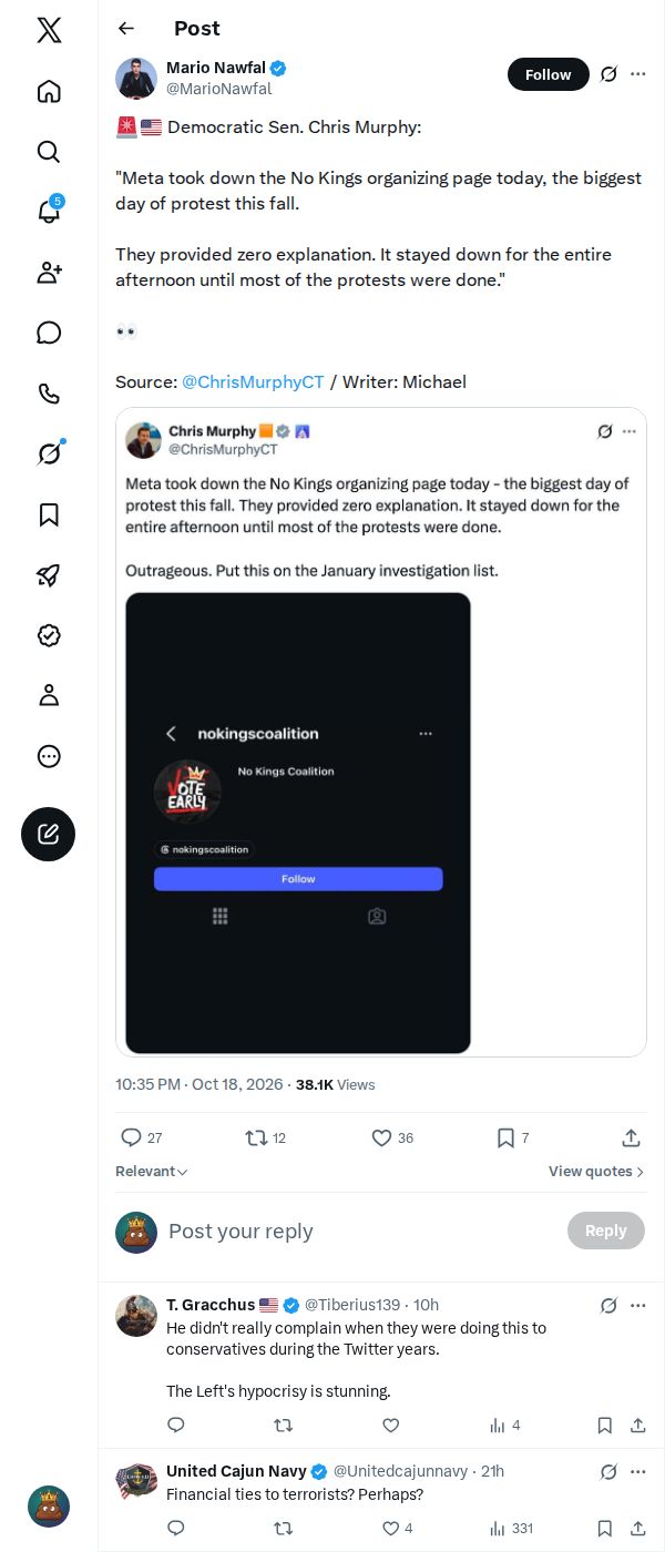 Snapshot 2 of @MarioNawfal's post from 2026-10-18