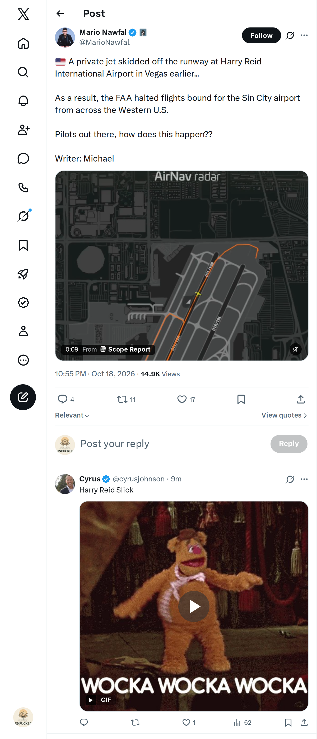 Snapshot 1 of @MarioNawfal's post from 2026-10-18