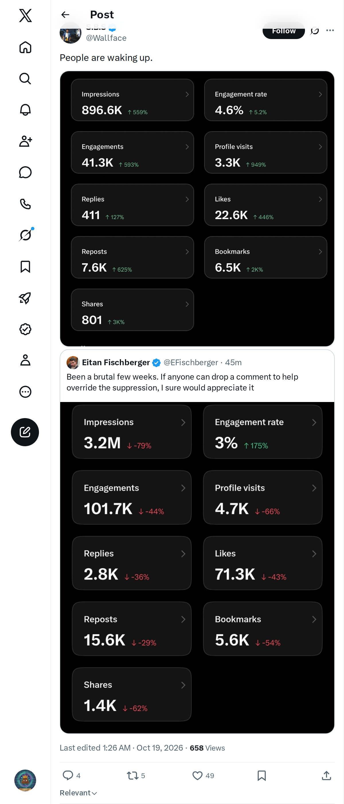 Snapshot 1 of @Wallface's post from 2026-10-18