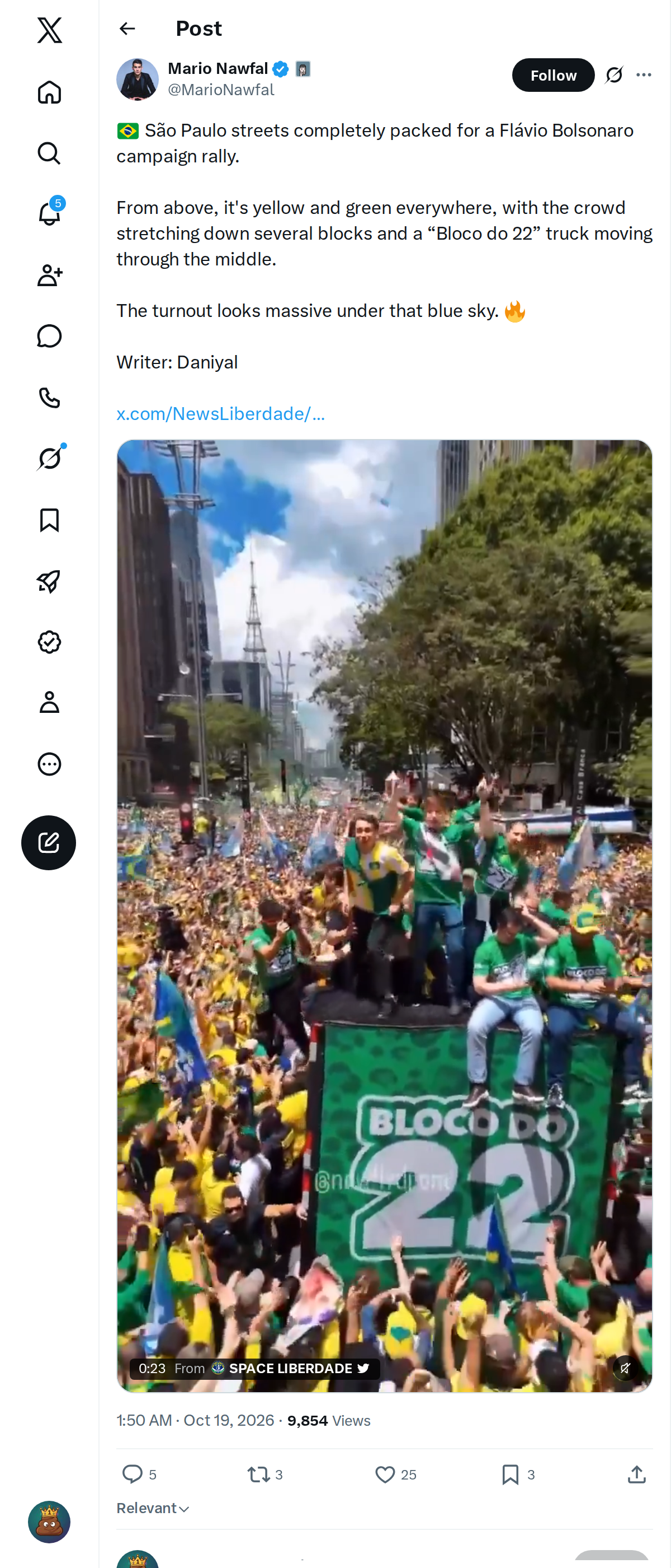 Snapshot 1 of @MarioNawfal's post from 2026-10-18