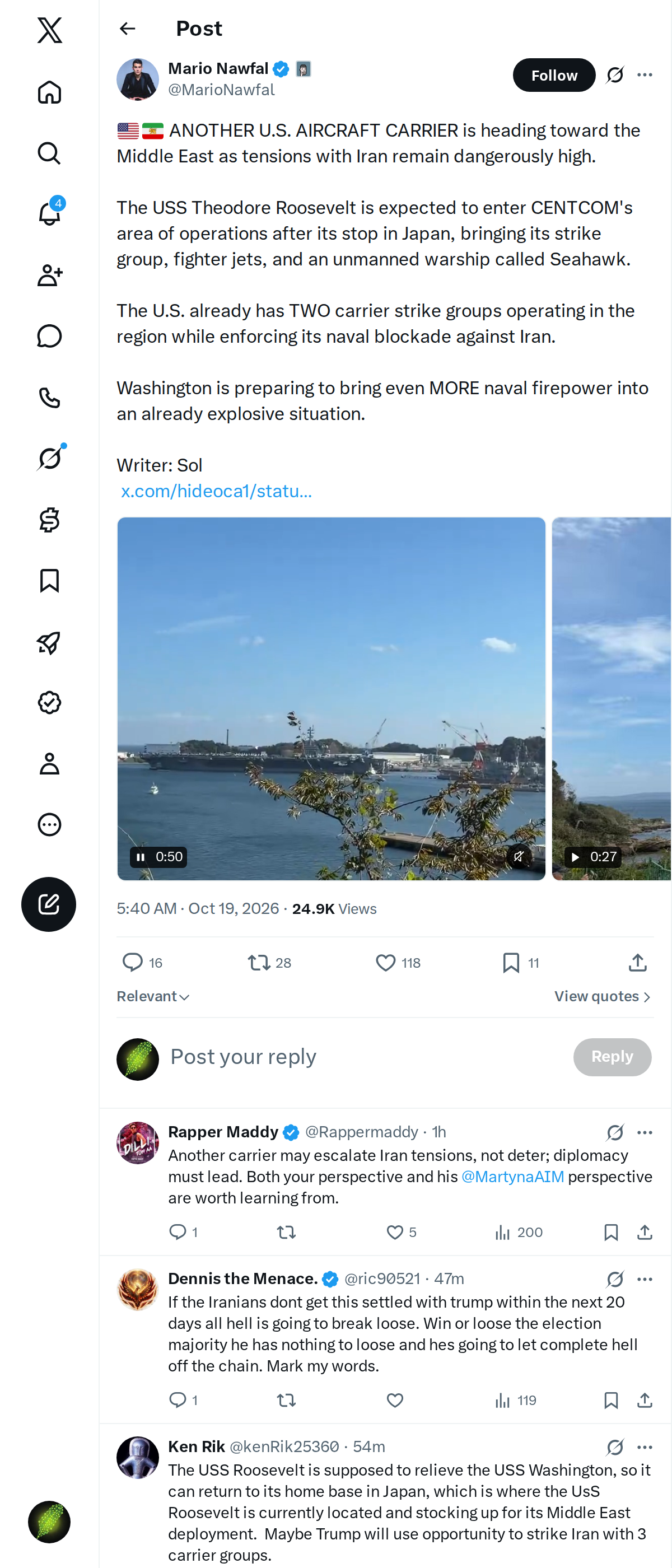 Snapshot 1 of @MarioNawfal's post from 2026-10-19