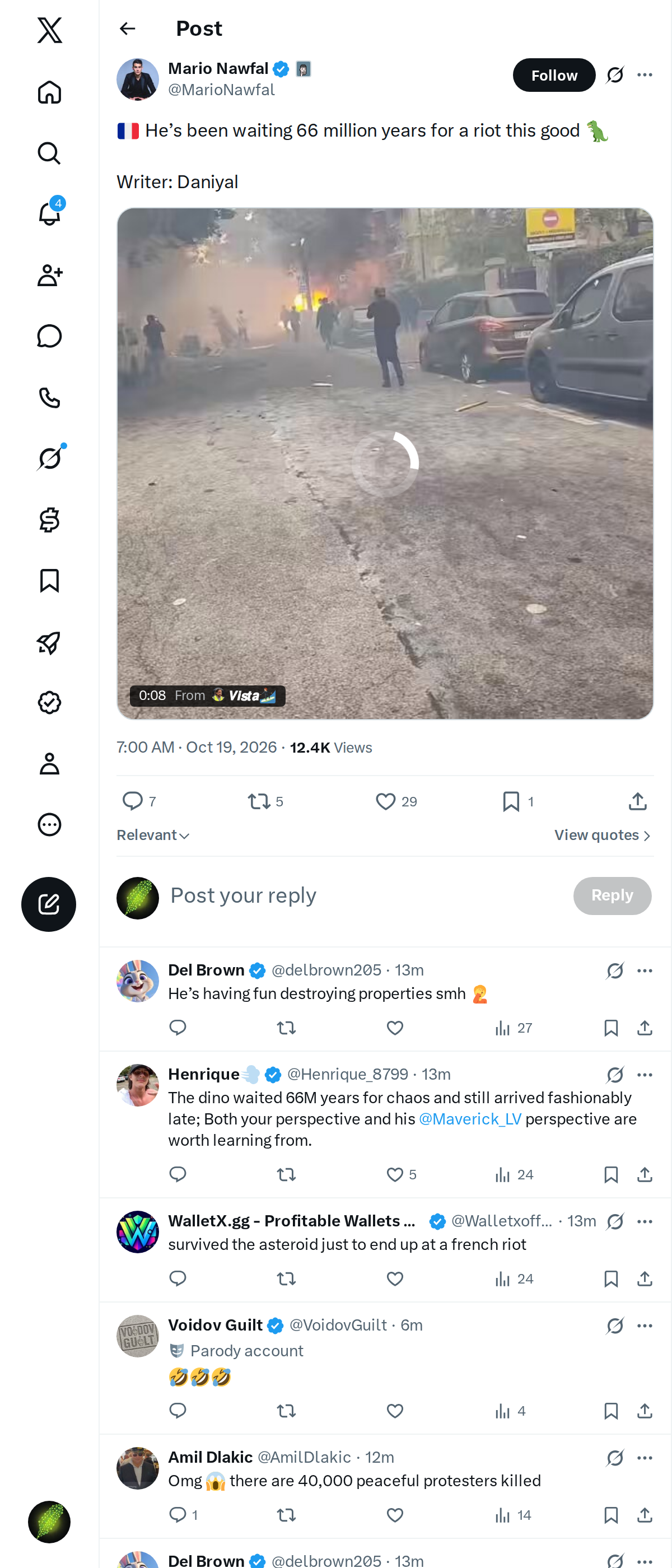 Snapshot 1 of @MarioNawfal's post from 2026-10-19