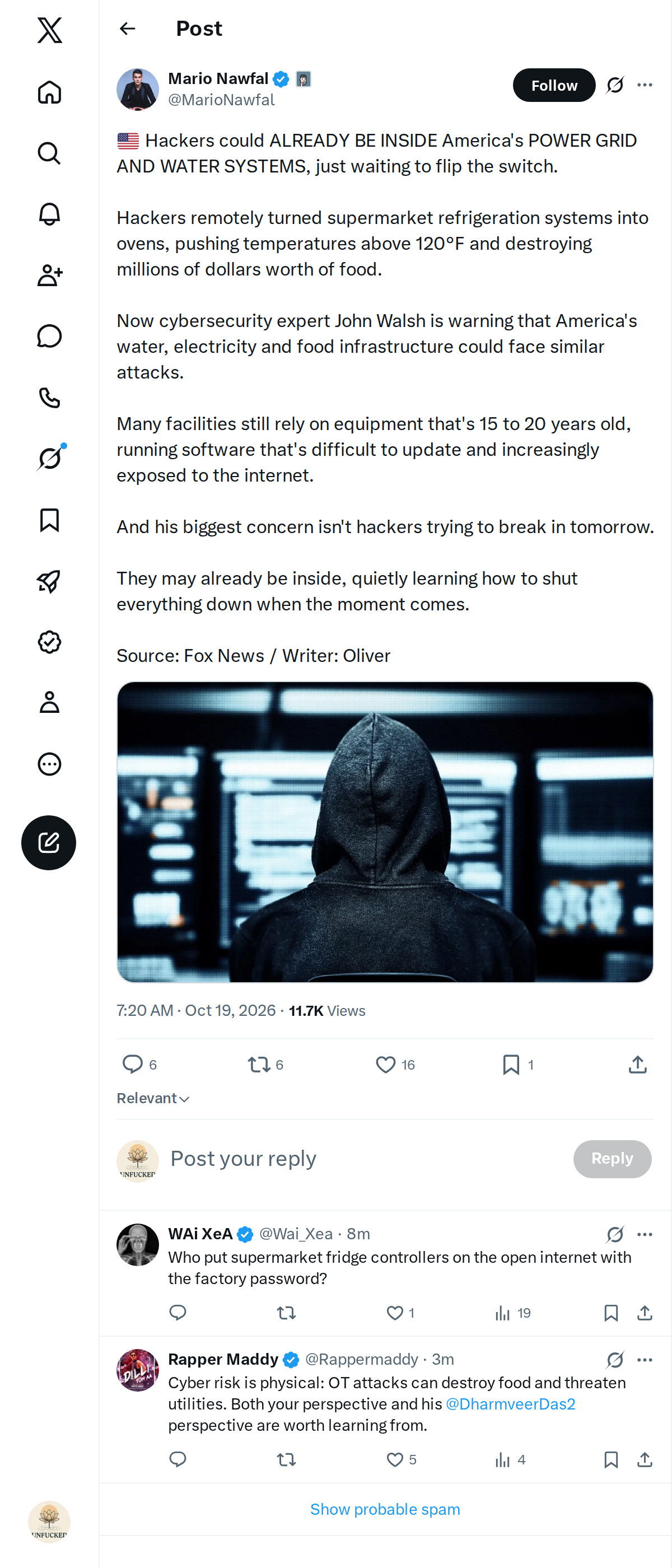 Snapshot 1 of @MarioNawfal's post from 2026-10-19