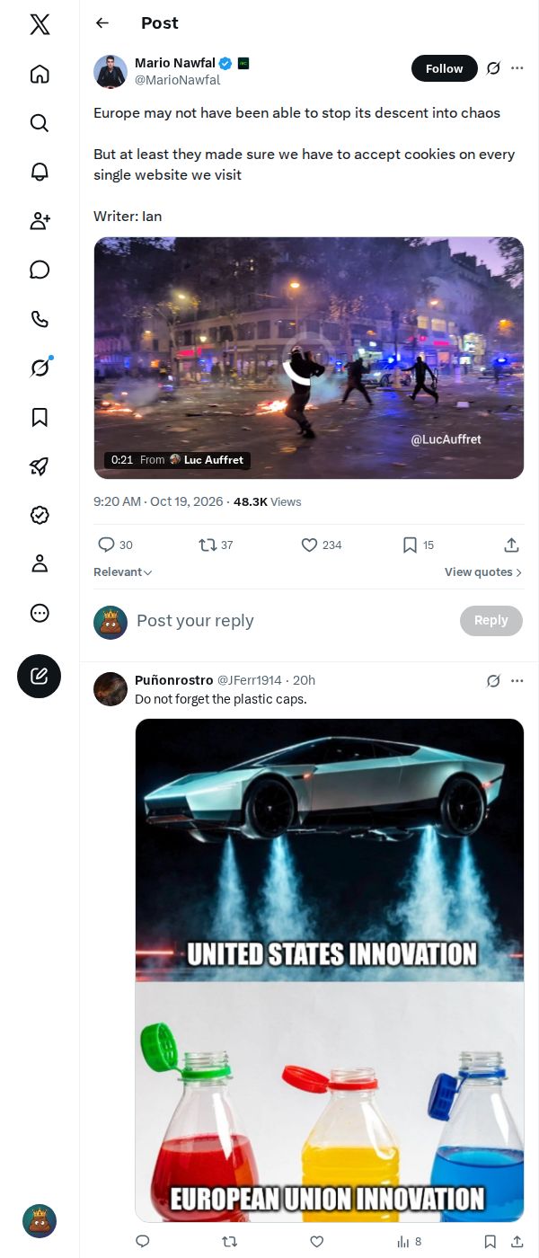 Snapshot 2 of @MarioNawfal's post from 2026-10-19