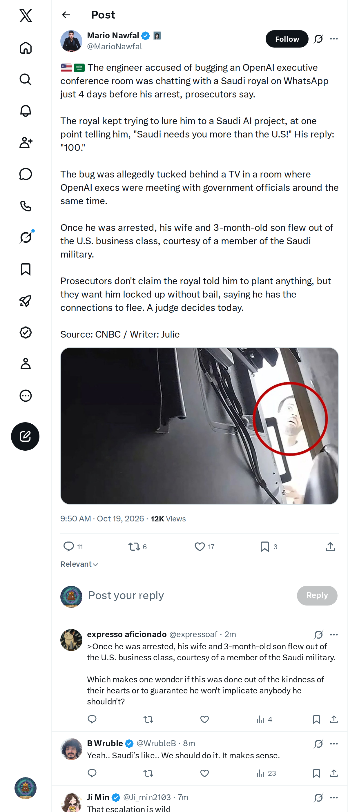 Snapshot 1 of @MarioNawfal's post from 2026-10-19