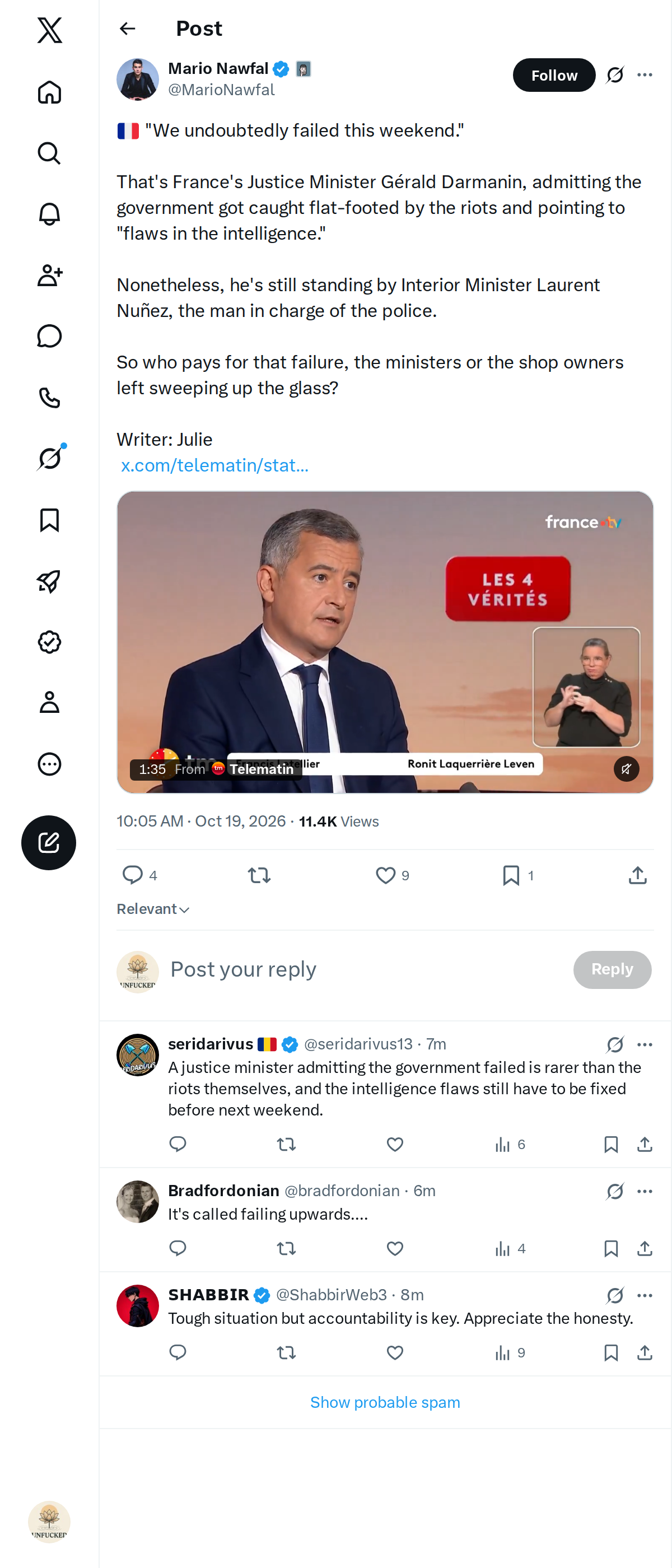Snapshot 1 of @MarioNawfal's post from 2026-10-19