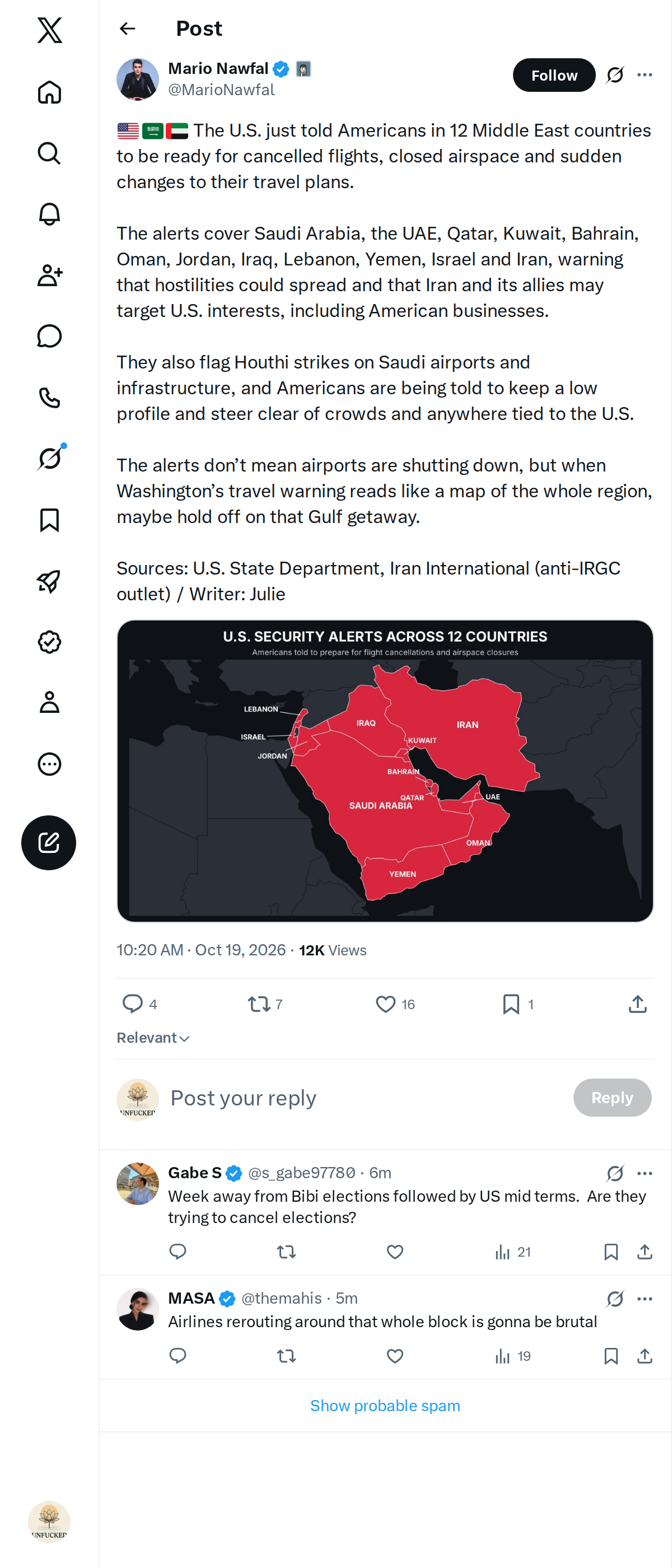 Snapshot 1 of @MarioNawfal's post from 2026-10-19