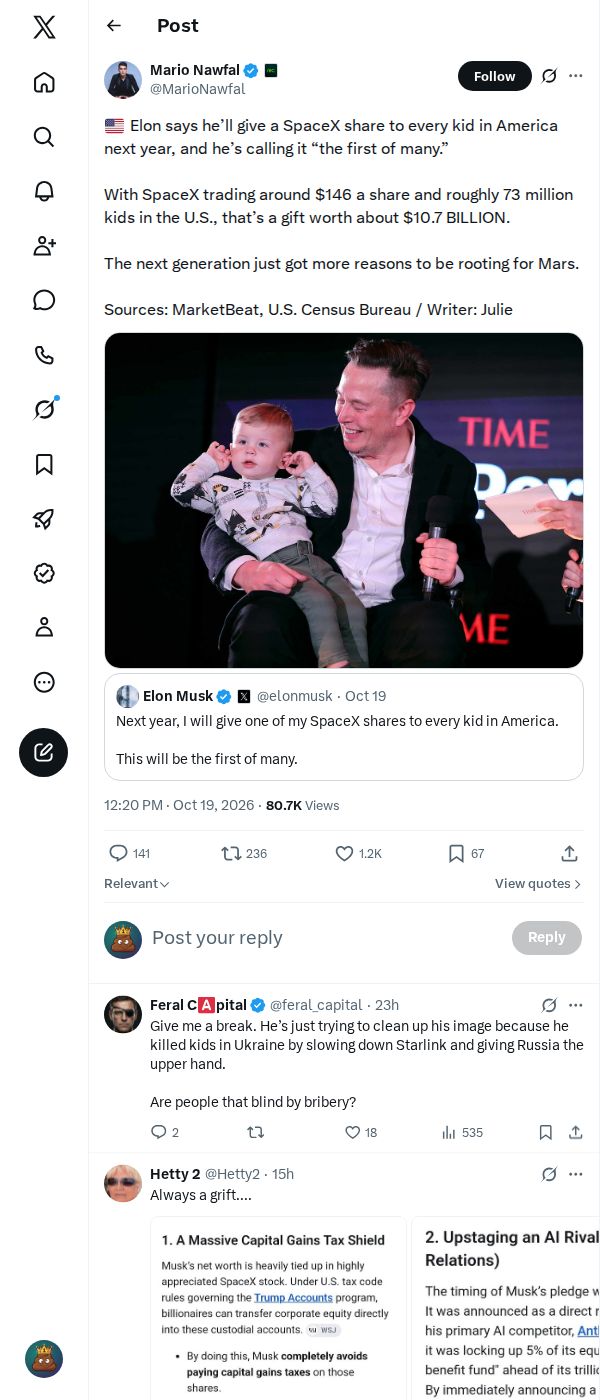 Snapshot 2 of @MarioNawfal's post from 2026-10-19