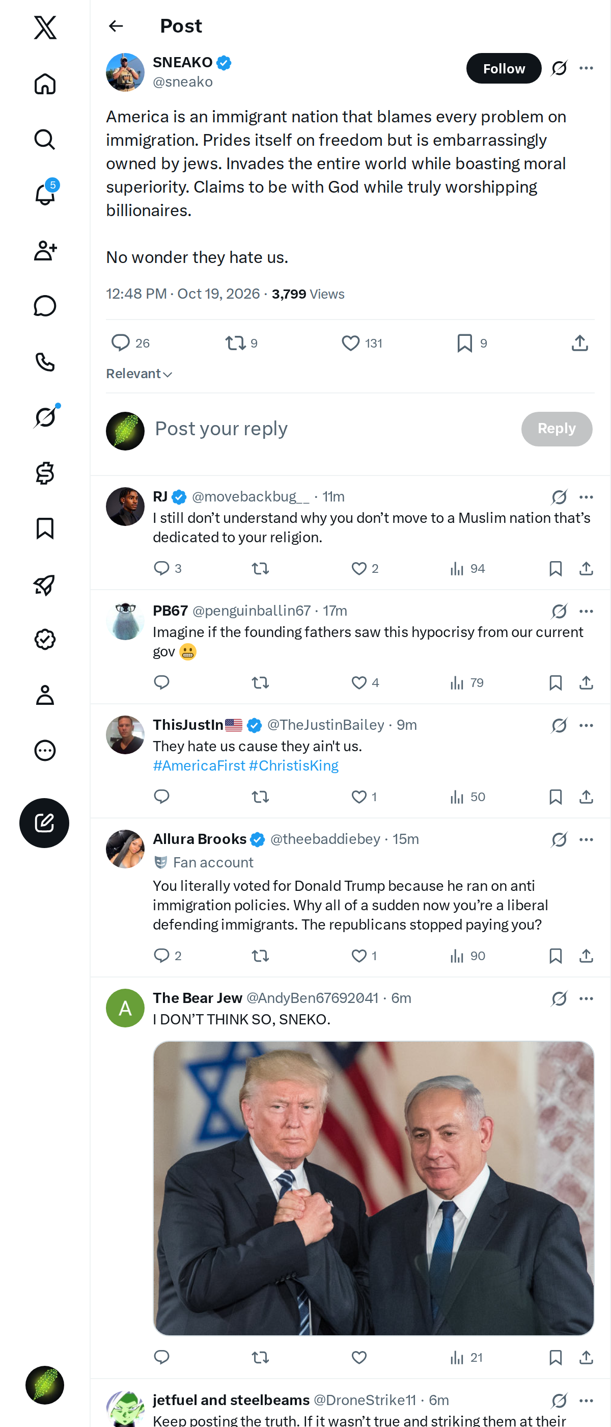 Snapshot 1 of @sneako's post from 2026-10-19