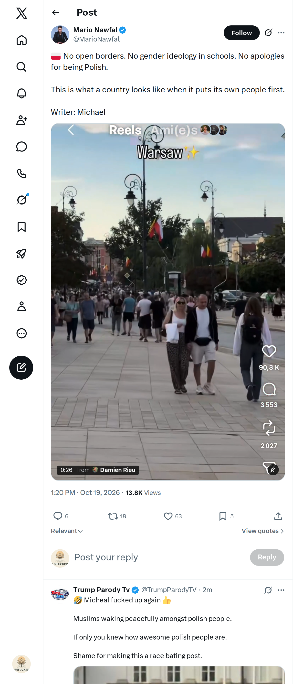 Snapshot 1 of @MarioNawfal's post from 2026-10-19