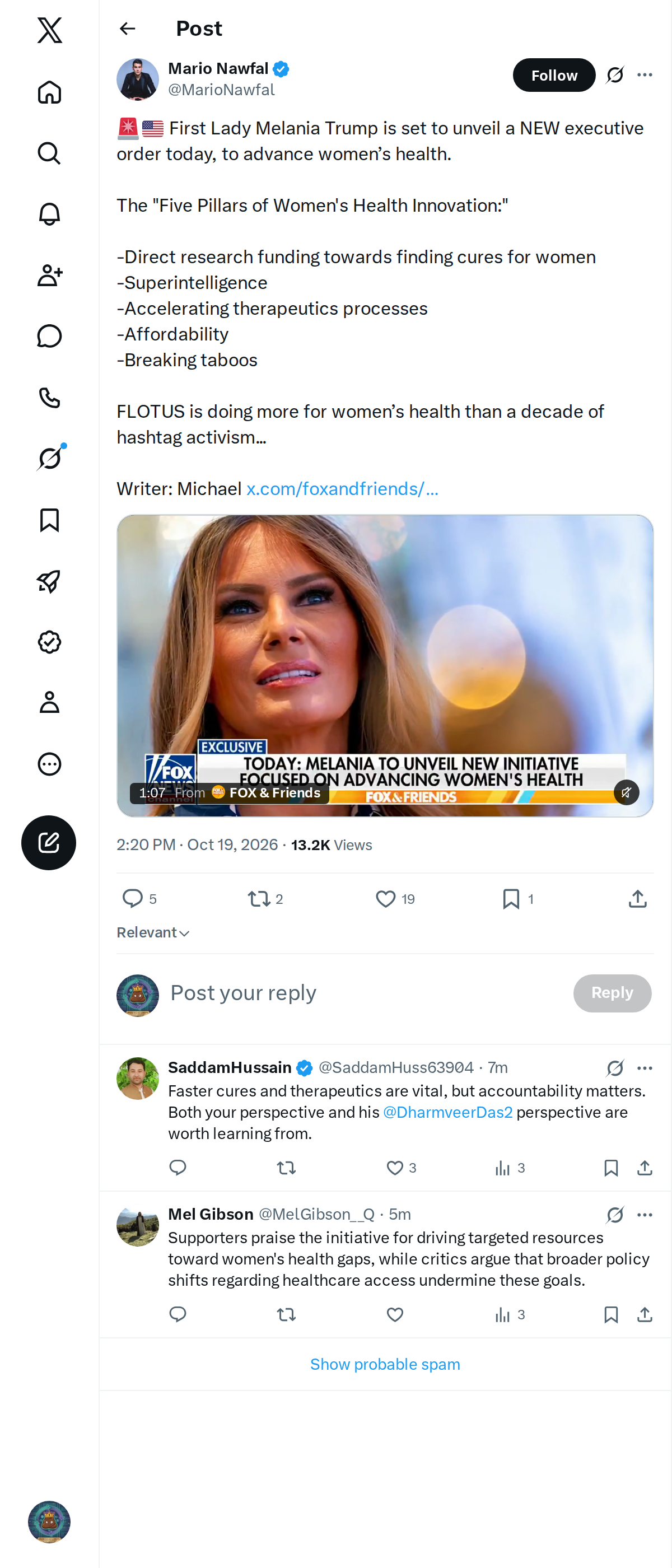 Snapshot 1 of @MarioNawfal's post from 2026-10-19