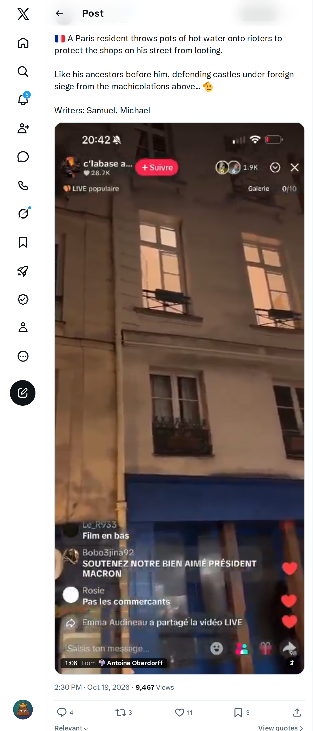 Snapshot 1 of @MarioNawfal's post from 2026-10-19