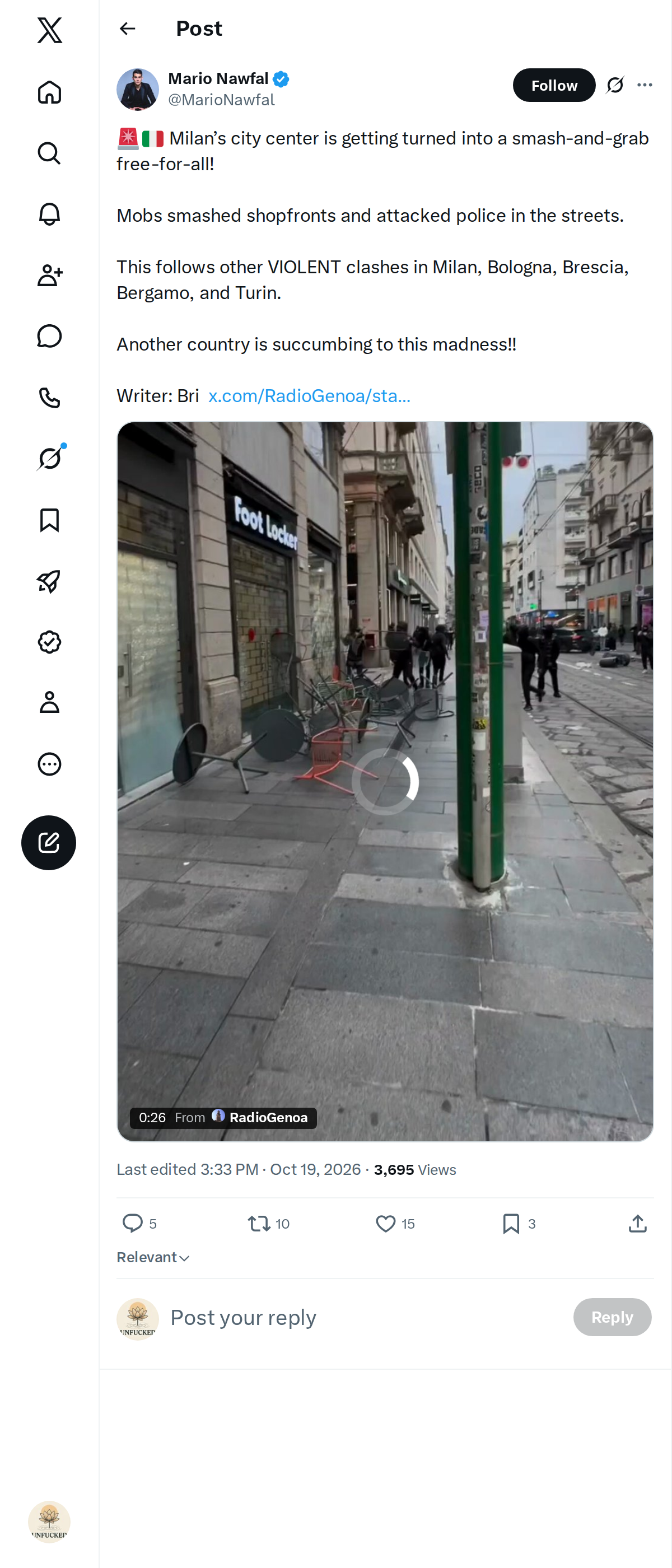 Snapshot 1 of @MarioNawfal's post from 2026-10-19