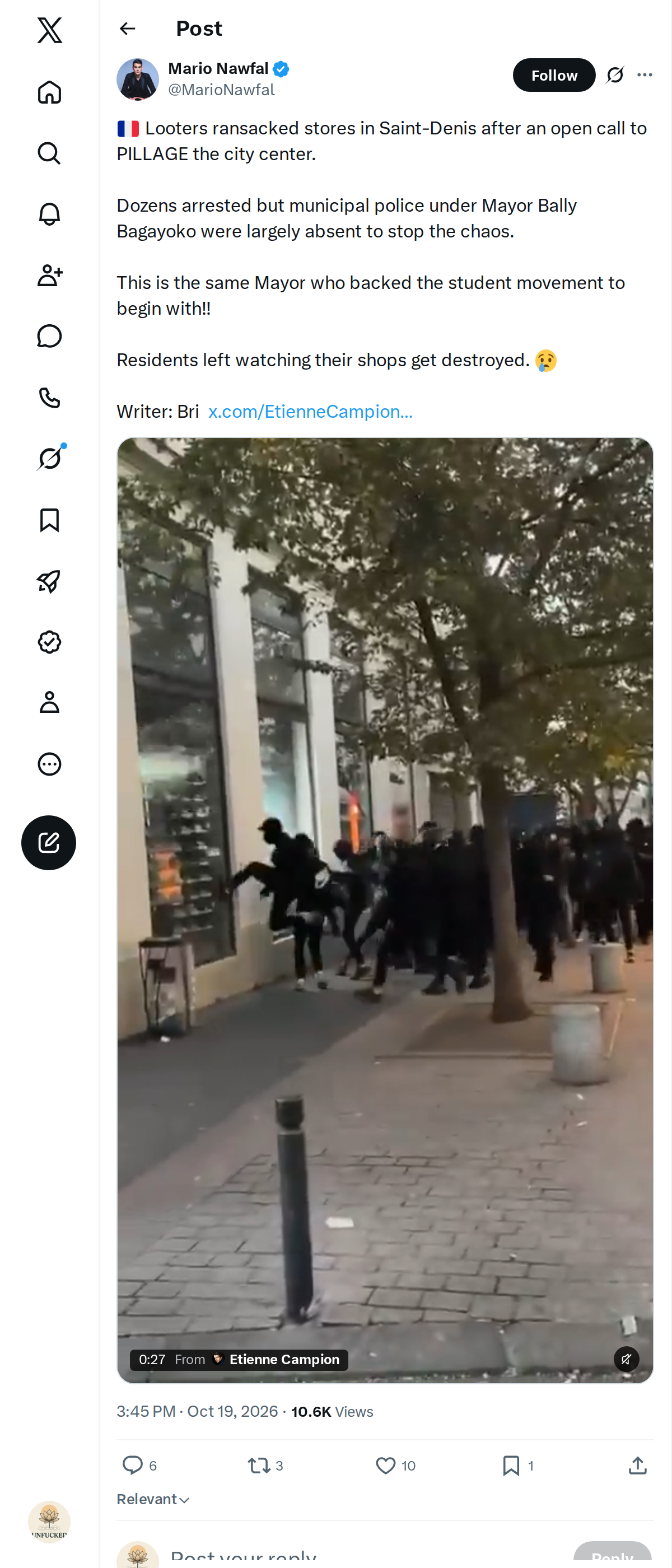 Snapshot 1 of @MarioNawfal's post from 2026-10-19