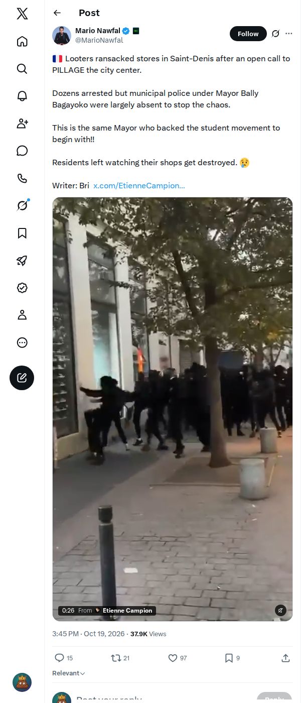 Snapshot 2 of @MarioNawfal's post from 2026-10-19