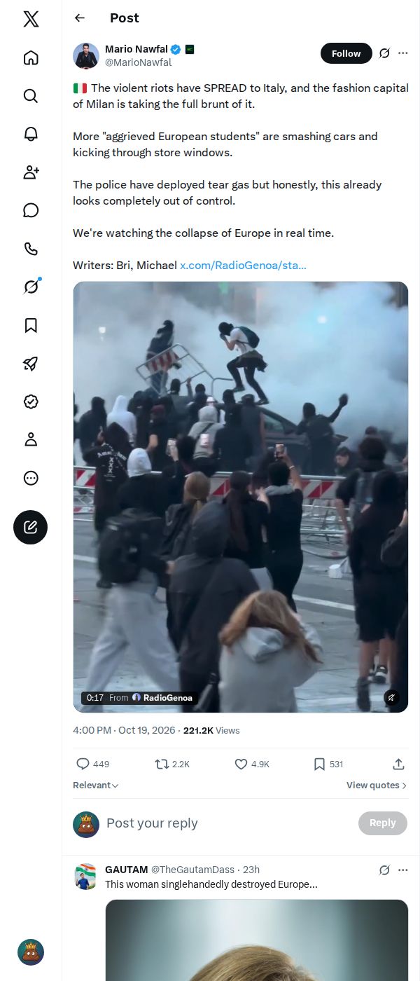 Snapshot 2 of @MarioNawfal's post from 2026-10-19