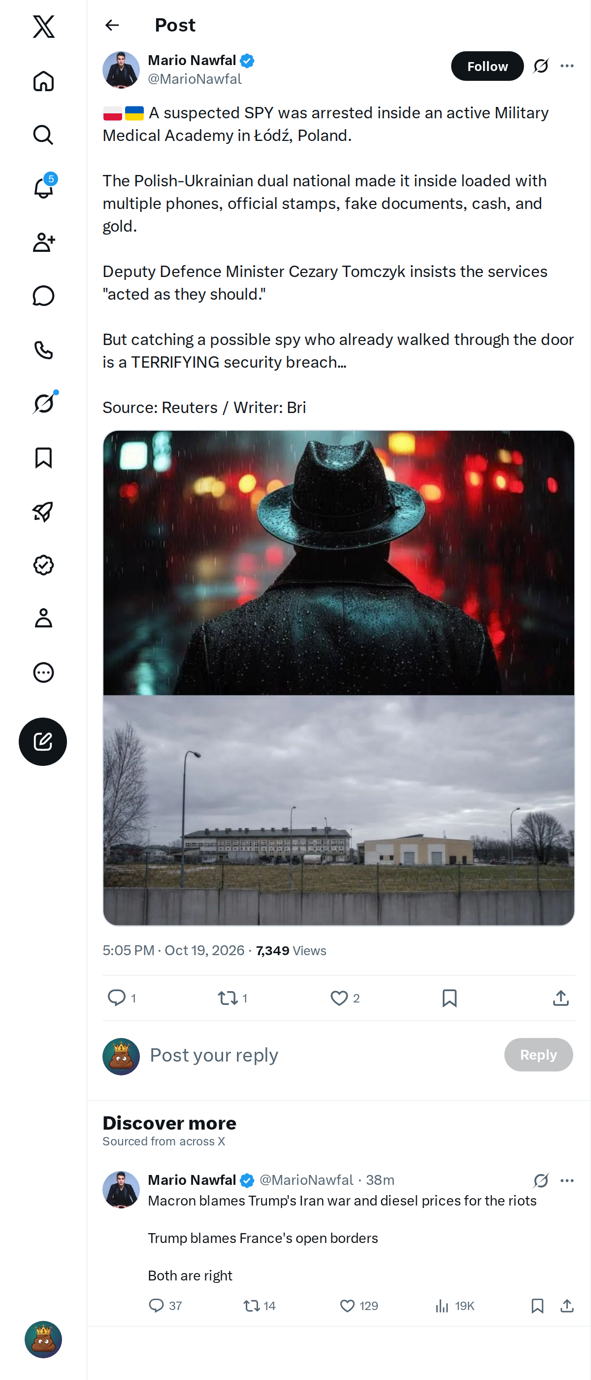 Snapshot 1 of @MarioNawfal's post from 2026-10-19