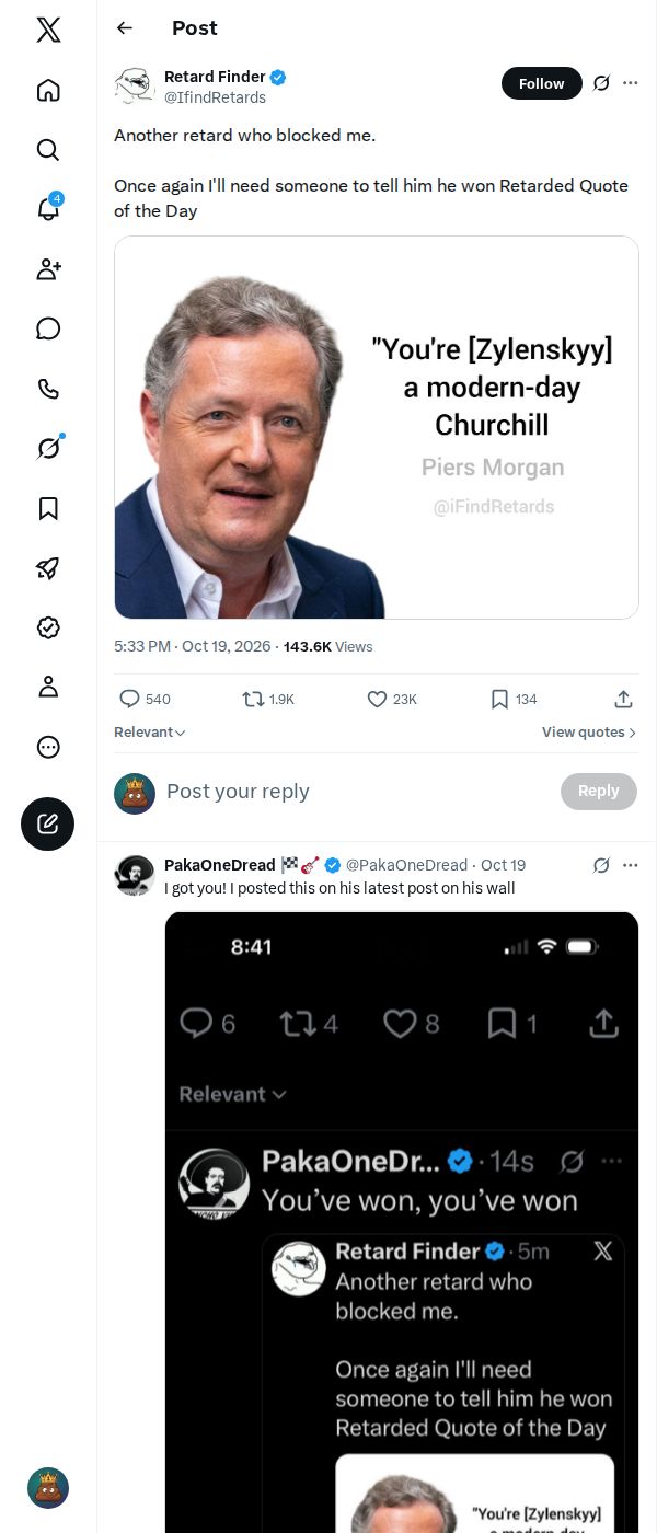 Snapshot 1 of @IfindRetards's post from 2026-10-19