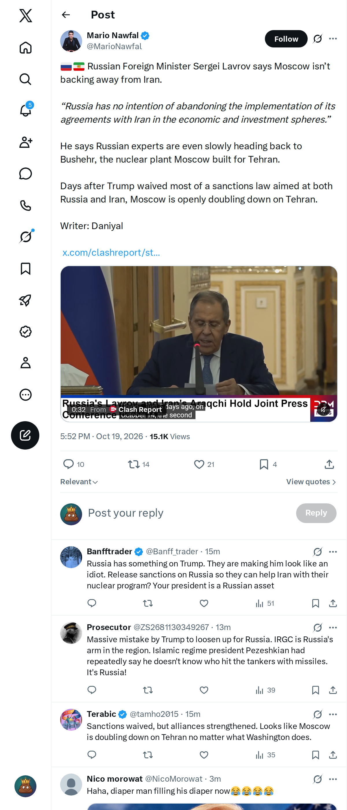 Snapshot 1 of @MarioNawfal's post from 2026-10-19