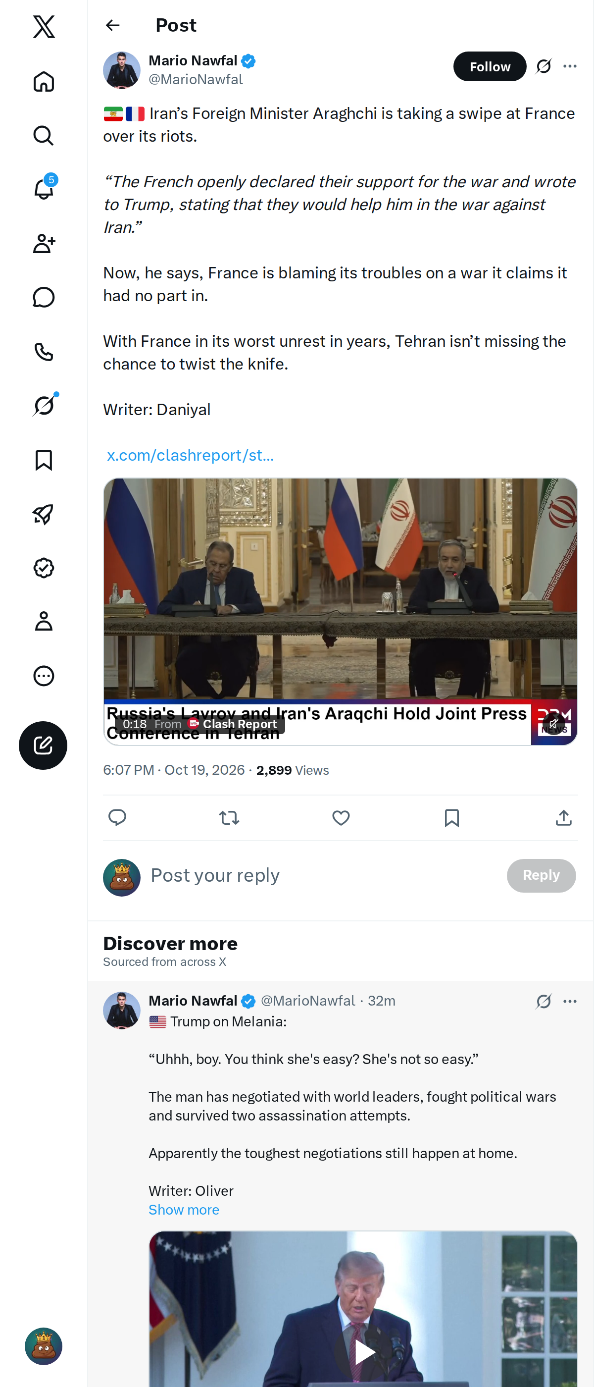 Snapshot 1 of @MarioNawfal's post from 2026-10-19