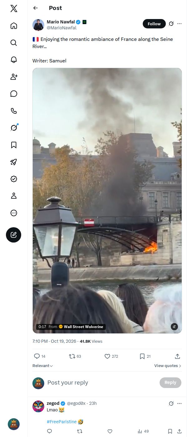 Snapshot 2 of @MarioNawfal's post from 2026-10-19
