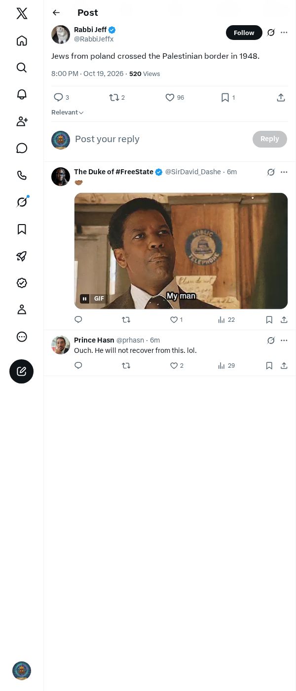 Snapshot 1 of @RabbiJeffx's post from 2026-10-19