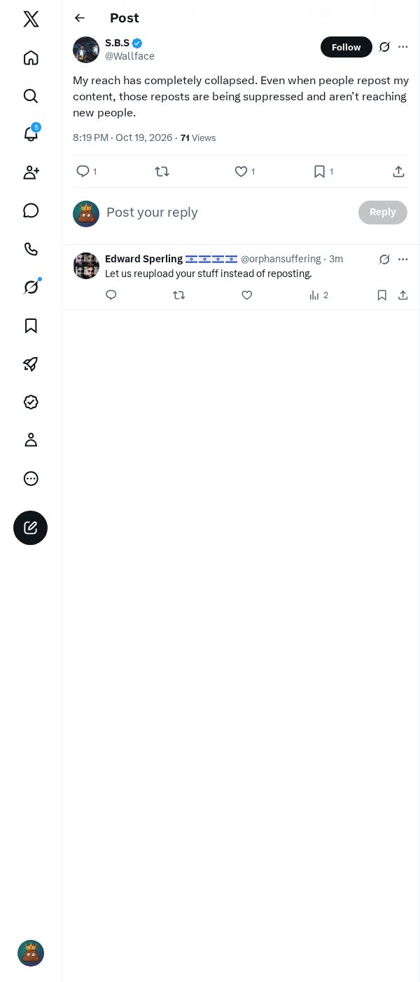 Snapshot 1 of @Wallface's post from 2026-10-19