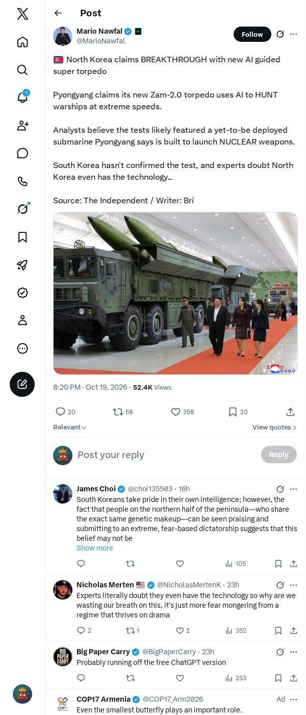 Snapshot 2 of @MarioNawfal's post from 2026-10-19