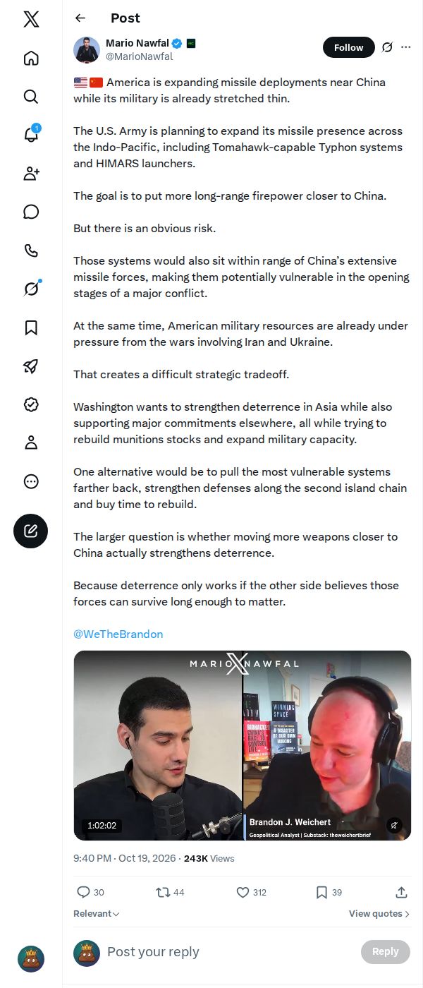 Snapshot 2 of @MarioNawfal's post from 2026-10-19