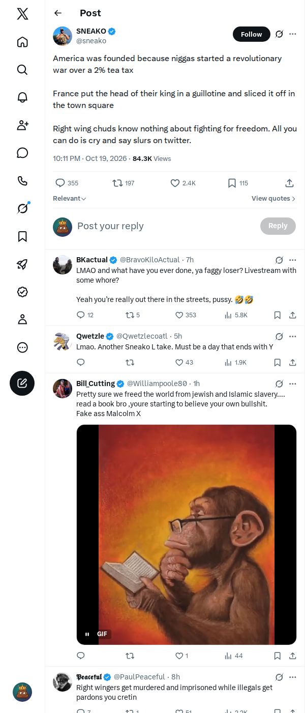 Snapshot 1 of @sneako's post from 2026-10-19