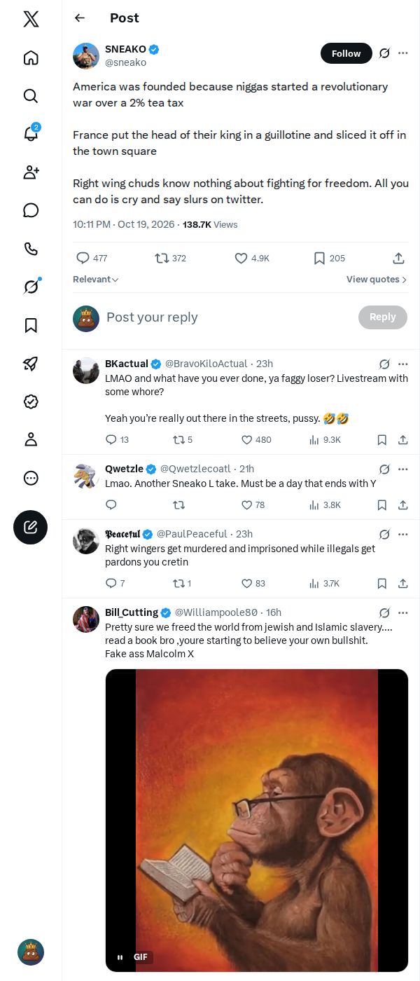 Snapshot 2 of @sneako's post from 2026-10-19