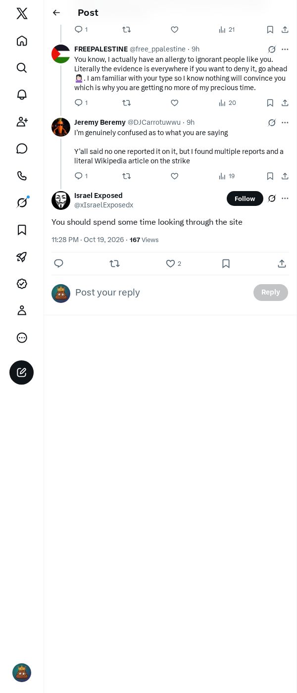 Snapshot 1 of @xIsraelExposedx's post from 2026-10-19