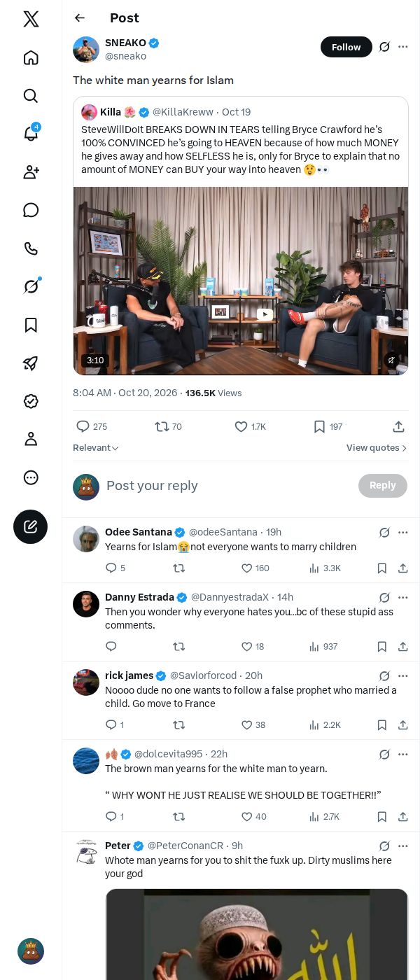 Snapshot 2 of @sneako's post from 2026-10-20