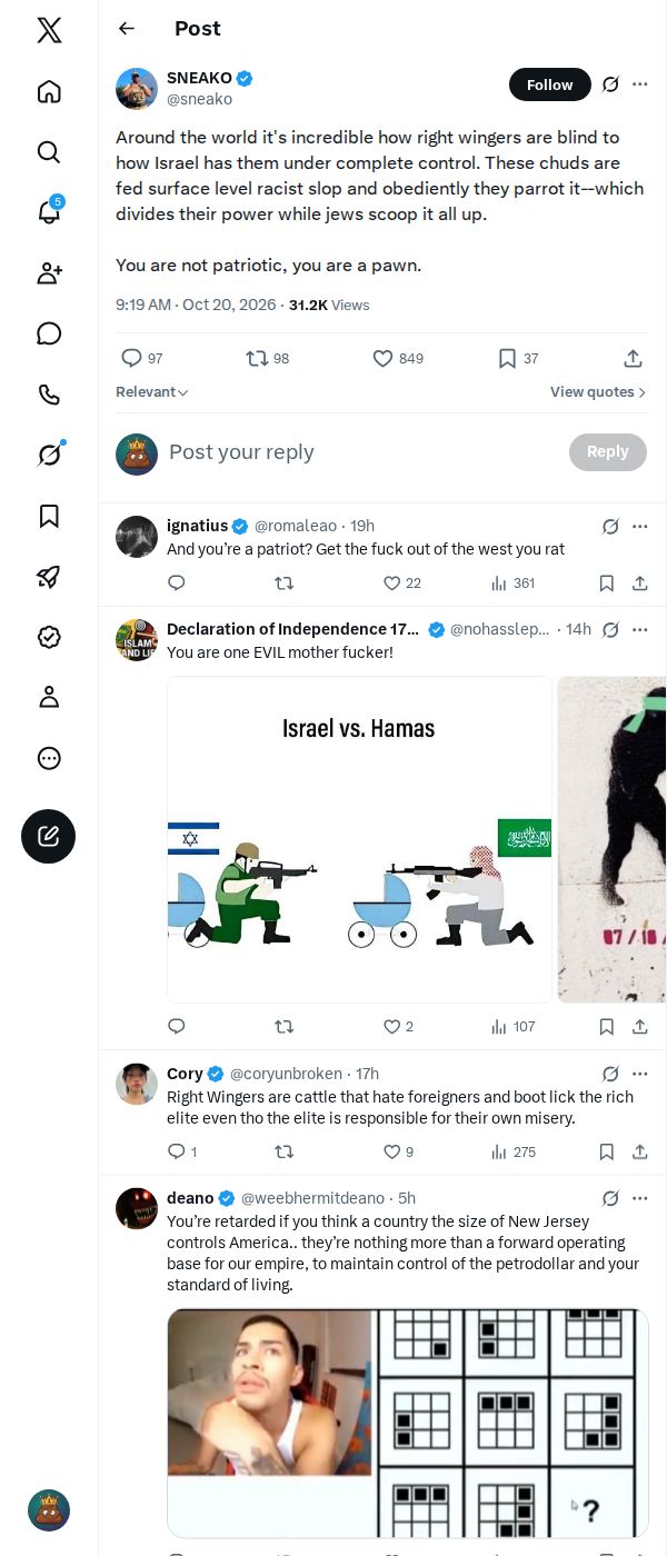 Snapshot 2 of @sneako's post from 2026-10-20