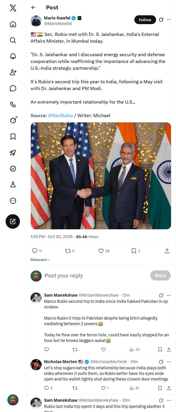 Snapshot 1 of @MarioNawfal's post from 2026-10-20