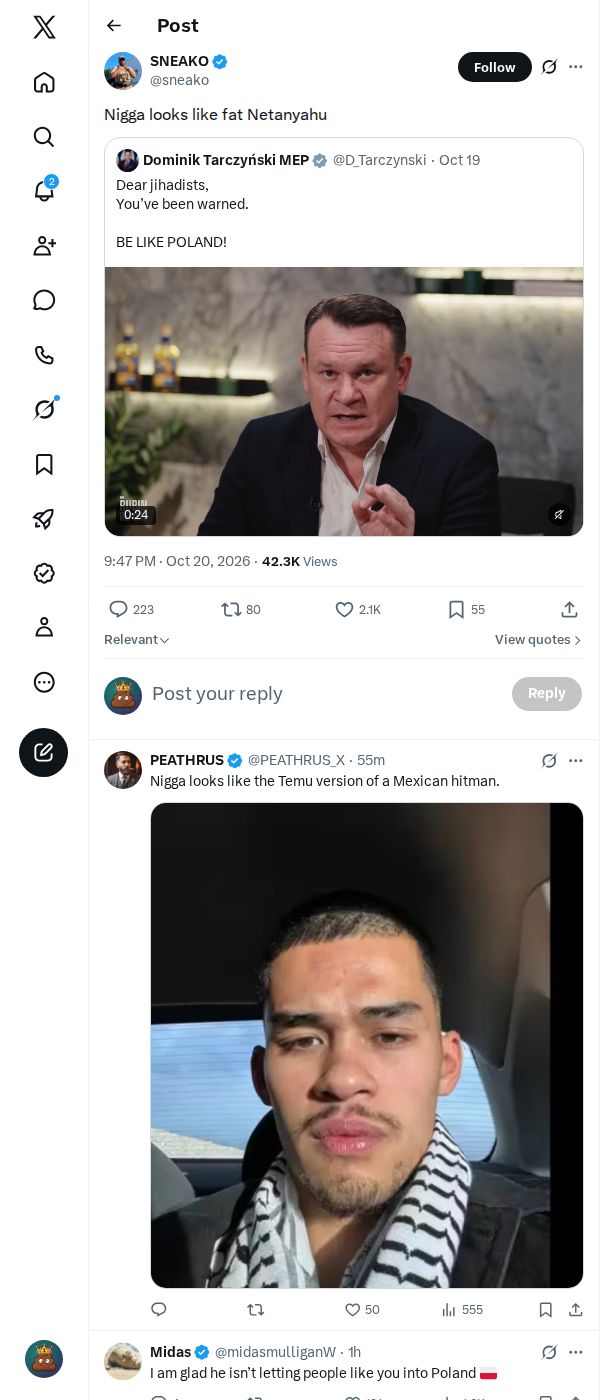 Snapshot 1 of @sneako's post from 2026-10-20